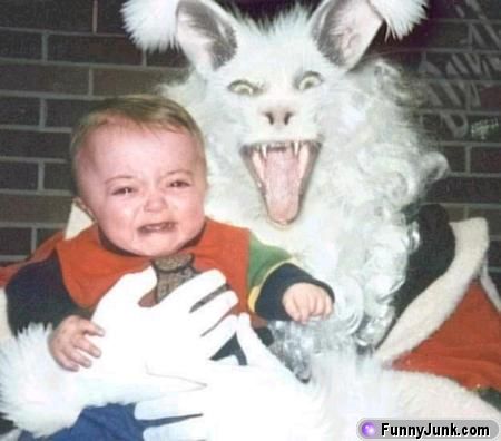 funny easter bunny pics. A really funny picture I found